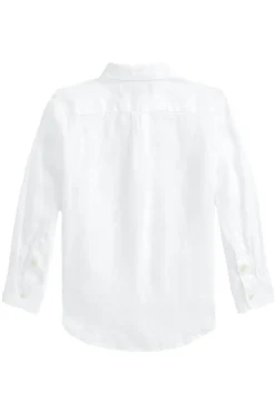 Polo Ralph Lauren Overhemden^Jongens overhemd lange mouw wit