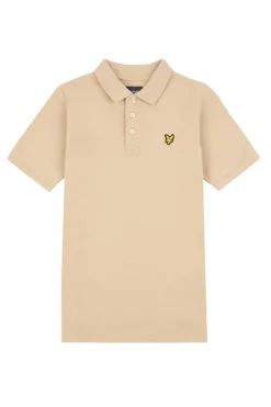 Lyle & Scott T-shirts & Polo's^Jongens polo korte mouw bruin
