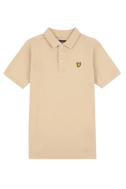 Lyle & Scott T-shirts & Polo's^Jongens polo korte mouw bruin