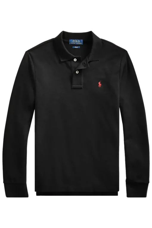 Polo Ralph Lauren T-shirts & Polo's^Jongens polo lange mouw zwart