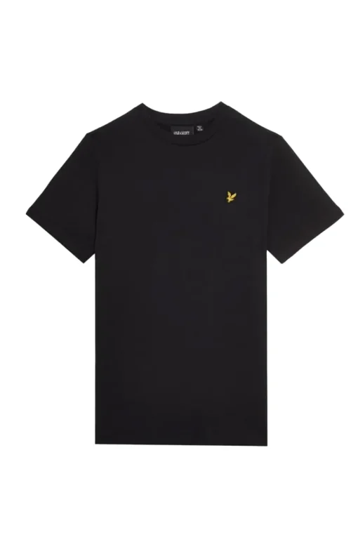 Lyle & Scott T-shirts & Polo's^Jongens t-shirt korte mouw zwart