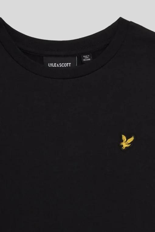 Lyle & Scott T-shirts & Polo's^Jongens t-shirt korte mouw zwart
