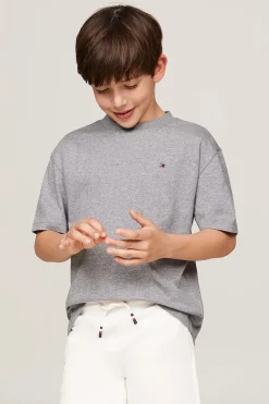 Tommy Hilfiger T-shirts & Polo's^Jongens t-shirt korte mouw grijs