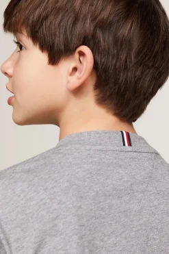 Tommy Hilfiger T-shirts & Polo's^Jongens t-shirt korte mouw grijs