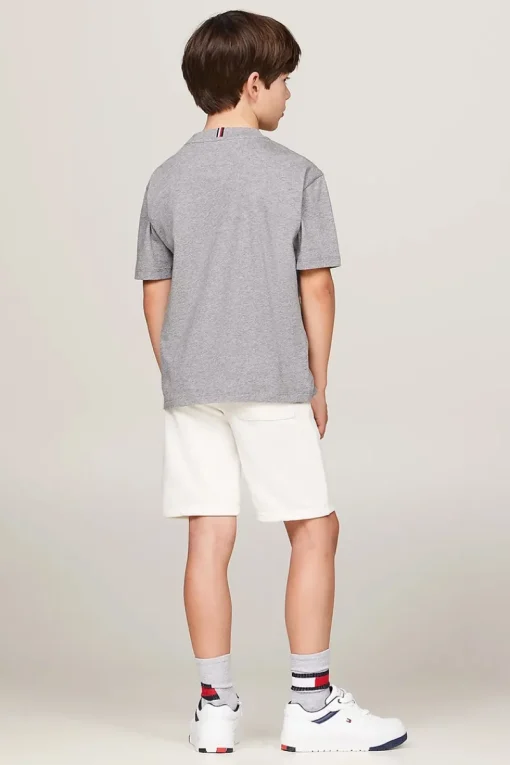 Tommy Hilfiger T-shirts & Polo's^Jongens t-shirt korte mouw grijs