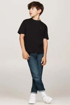 Tommy Hilfiger T-shirts & Polo's^Jongens t-shirt korte mouw zwart