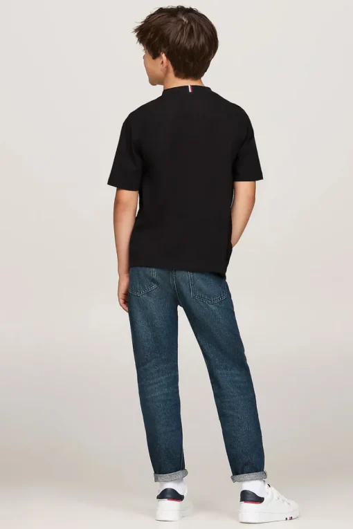 Tommy Hilfiger T-shirts & Polo's^Jongens t-shirt korte mouw zwart