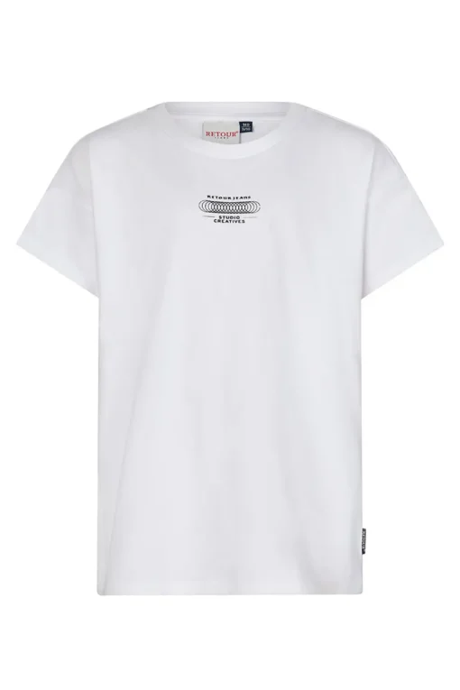 Retour Denim de Luxe T-shirts & Polo's^Jongens t-shirt korte mouw wit