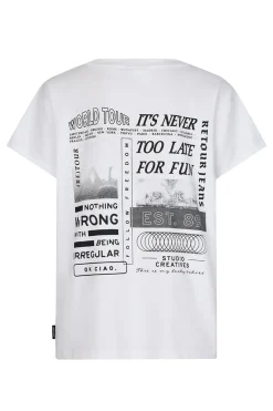 Retour Denim de Luxe T-shirts & Polo's^Jongens t-shirt korte mouw wit
