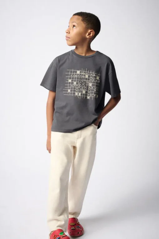 American Vintage T-shirts & Polo's^Jongens t-shirt korte mouw grijs