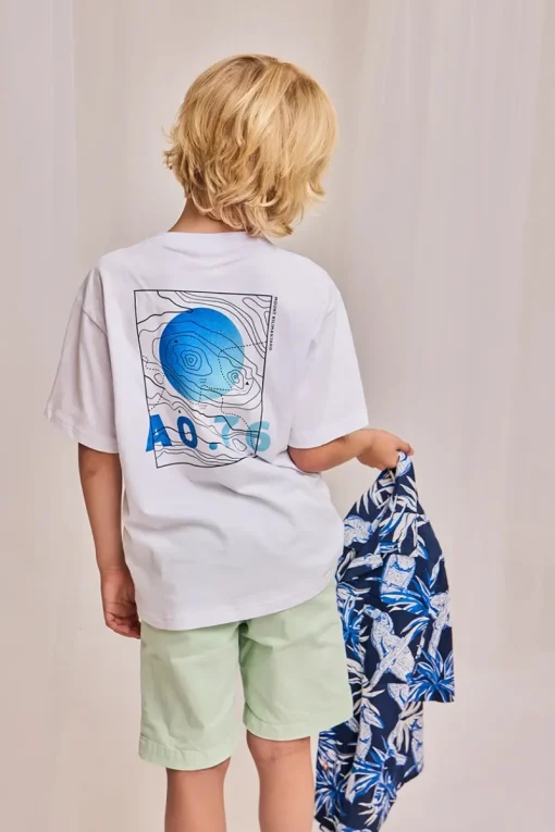 AO76 T-shirts & Polo's^Jongens t-shirt korte mouw wit