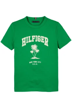 Tommy Hilfiger T-shirts & Polo's^Jongens t-shirt korte mouw groen