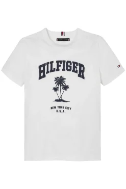 Tommy Hilfiger T-shirts & Polo's^Jongens t-shirt korte mouw wit