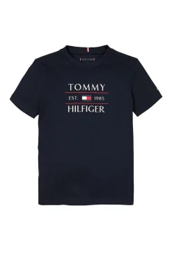 Tommy Hilfiger T-shirts & Polo's^Jongens t-shirt korte mouw blauw