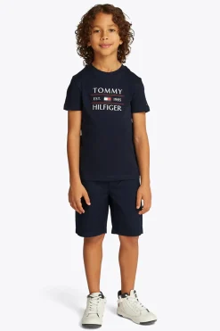 Tommy Hilfiger T-shirts & Polo's^Jongens t-shirt korte mouw blauw