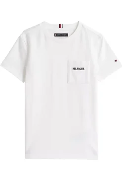 Tommy Hilfiger T-shirts & Polo's^Jongens t-shirt korte mouw wit