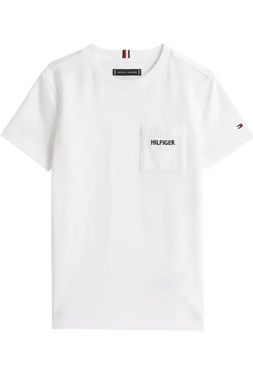 Tommy Hilfiger T-shirts & Polo's^Jongens t-shirt korte mouw wit