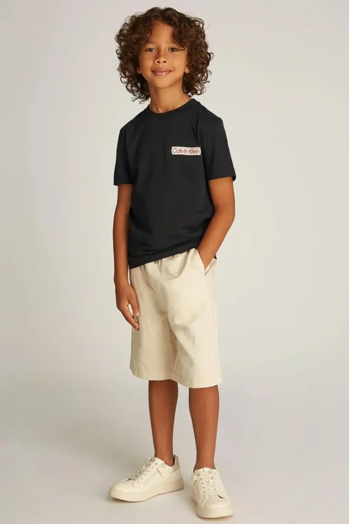 Calvin Klein T-shirts & Polo's^Jongens t-shirt korte mouw zwart
