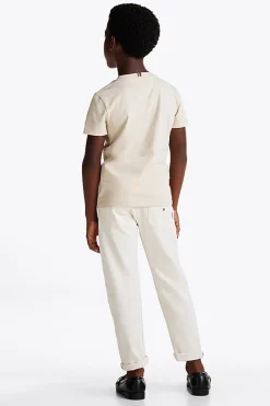 Tommy Hilfiger T-shirts & Polo's^Jongens t-shirt korte mouw bruin