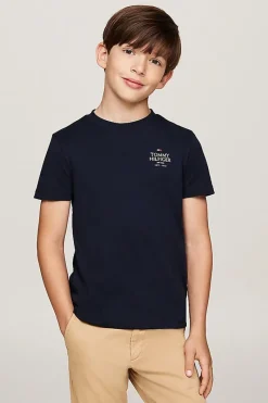 Tommy Hilfiger T-shirts & Polo's^Jongens t-shirt korte mouw blauw
