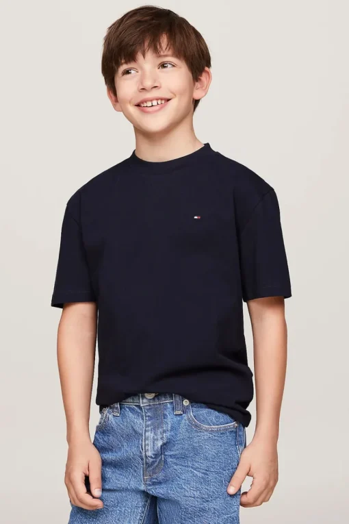 Tommy Hilfiger T-shirts & Polo's^Jongens t-shirt korte mouw blauw