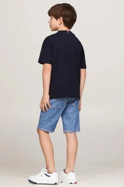 Tommy Hilfiger T-shirts & Polo's^Jongens t-shirt korte mouw blauw