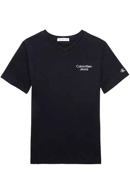 Calvin Klein T-shirts & Polo's^Jongens t-shirt korte mouw zwart