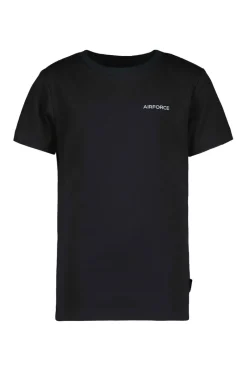 Airforce T-shirts & Polo's^Jongens t-shirt korte mouw zwart