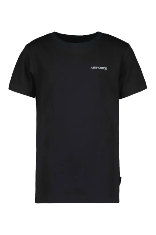Airforce T-shirts & Polo's^Jongens t-shirt korte mouw zwart