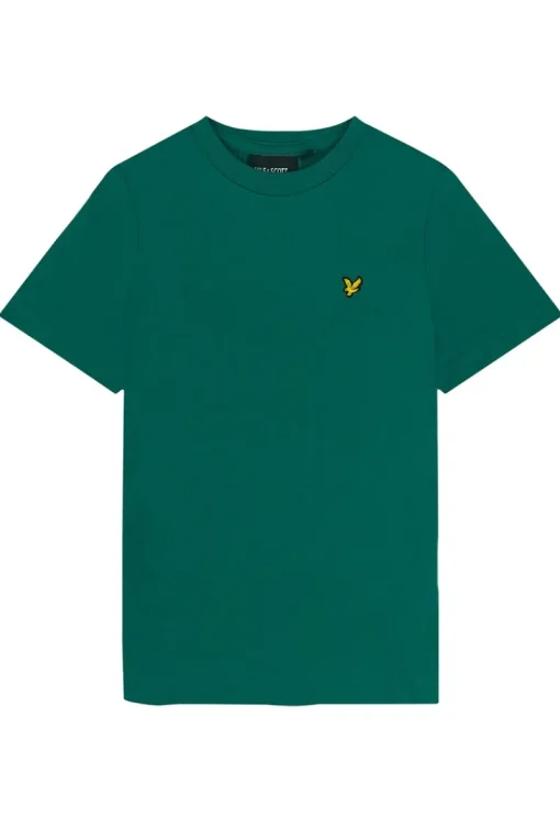 Lyle & Scott T-shirts & Polo's^Jongens t-shirt korte mouw groen
