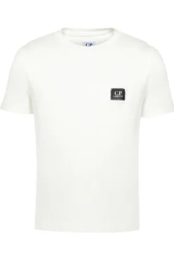 C.P. Company T-shirts & Polo's^Jongens t-shirt korte mouw ecru