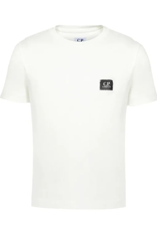 C.P. Company T-shirts & Polo's^Jongens t-shirt korte mouw ecru