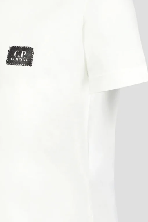 C.P. Company T-shirts & Polo's^Jongens t-shirt korte mouw ecru