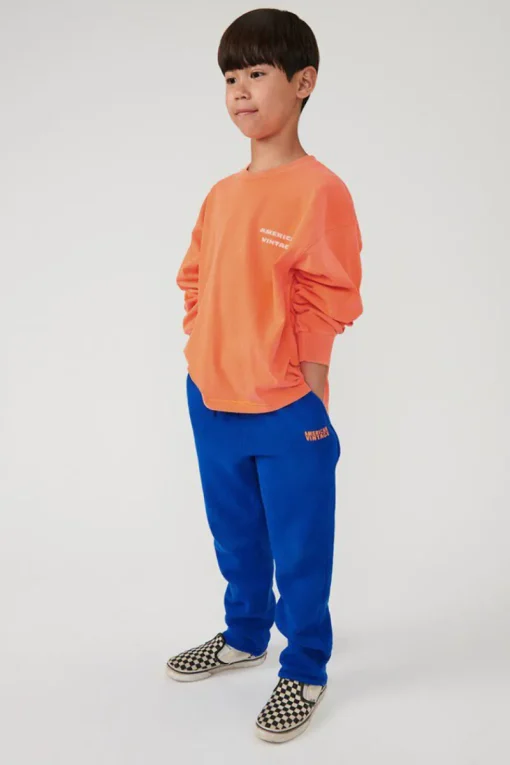 American Vintage T-shirts & Polo's^Jongens t-shirt lange mouw oranje