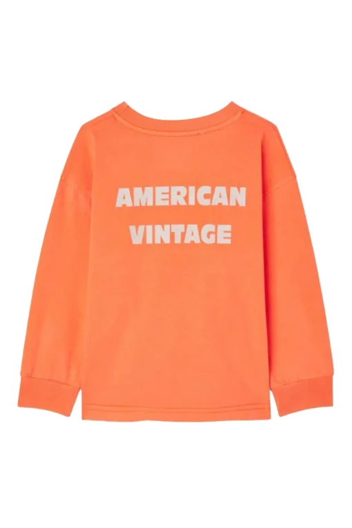 American Vintage T-shirts & Polo's^Jongens t-shirt lange mouw oranje