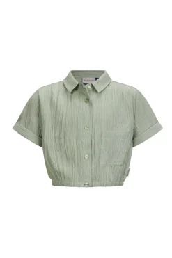 Retour Denim de Luxe Blouses^Meisjes blouse korte mouw blauw