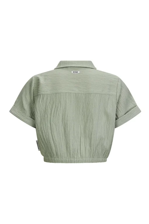 Retour Denim de Luxe Blouses^Meisjes blouse korte mouw blauw