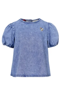LOOXS LITTLE Blouses^Meisjes blouse korte mouw blauw