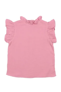 The New Society Blouses^Meisjes blouse korte mouw rose