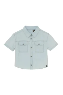 Indian Blue Jeans Blouses^Meisjes blouse korte mouw blauw