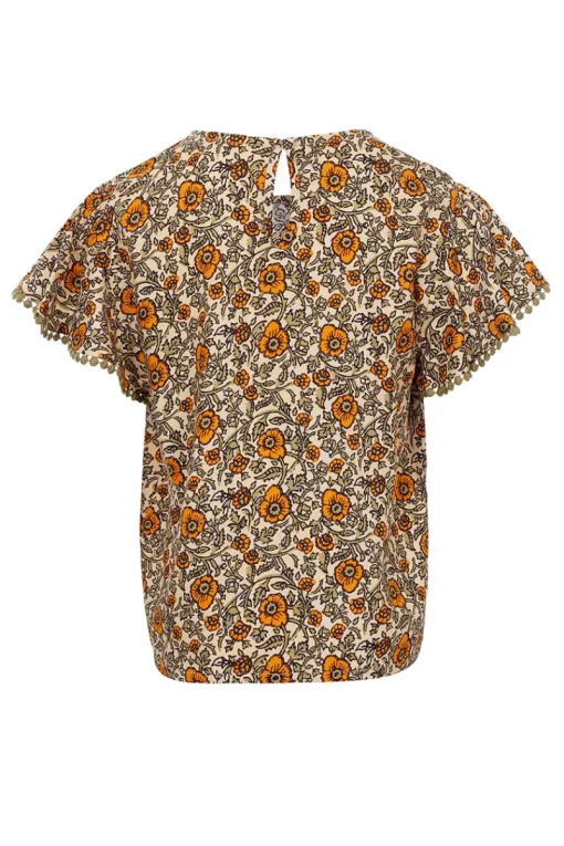 LOOXS LITTLE Blouses^Meisjes blouse korte mouw oranje