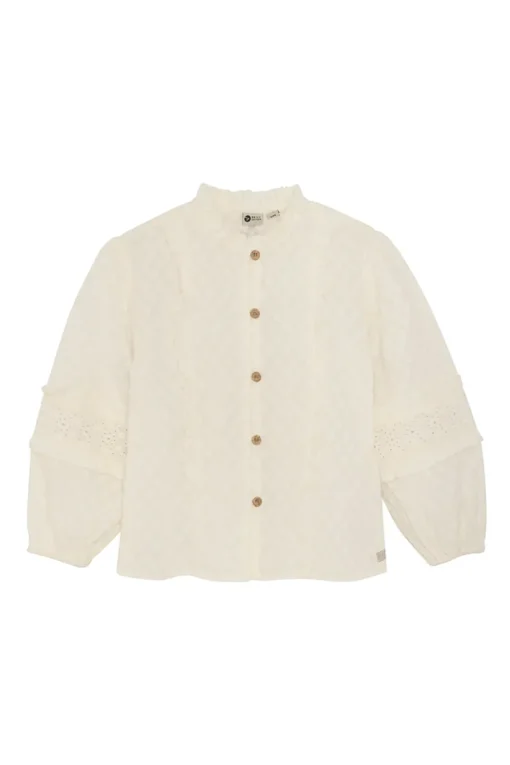 Daily7 Blouses^Meisjes blouse lange mouw ecru