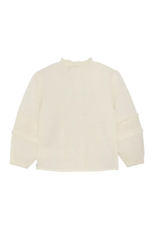 Daily7 Blouses^Meisjes blouse lange mouw ecru