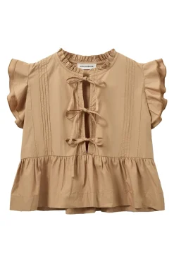 Sofie Schnoor Blouses^Meisjes blouse mouwloos bruin