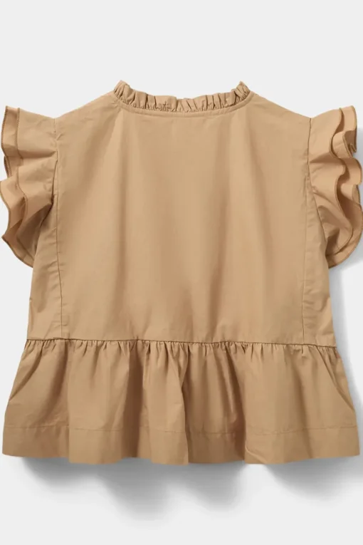 Sofie Schnoor Blouses^Meisjes blouse mouwloos bruin