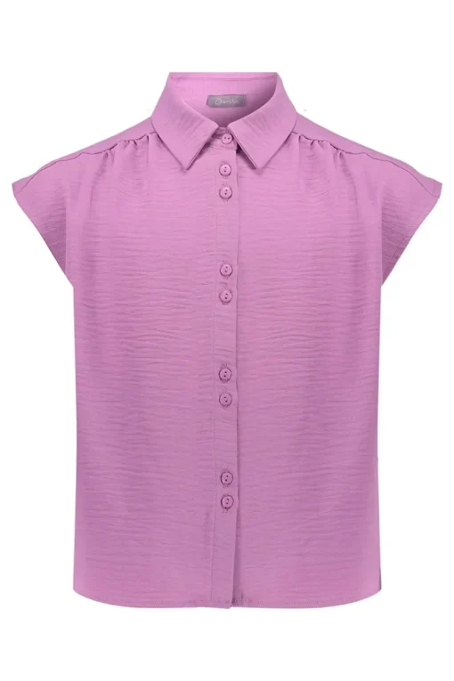 Geisha Blouses^Meisjes blouse mouwloos paars