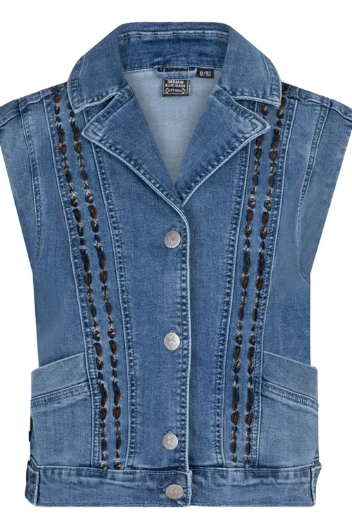Indian Blue Jeans Gilets^Meisjes gilet blauw