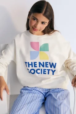 The New Society Truien & Vesten^Meisjes sweater ecru