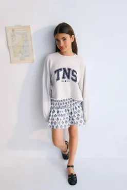 The New Society Truien & Vesten^Meisjes sweater grijs