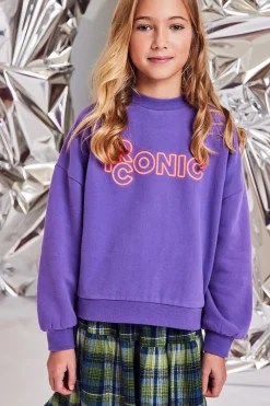AO76 Truien & Vesten^Meisjes sweater paars